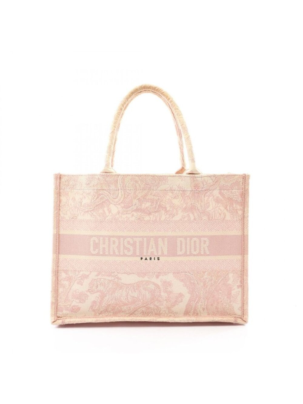 Dior Tote Bag Book Medium Light Pink Canvas